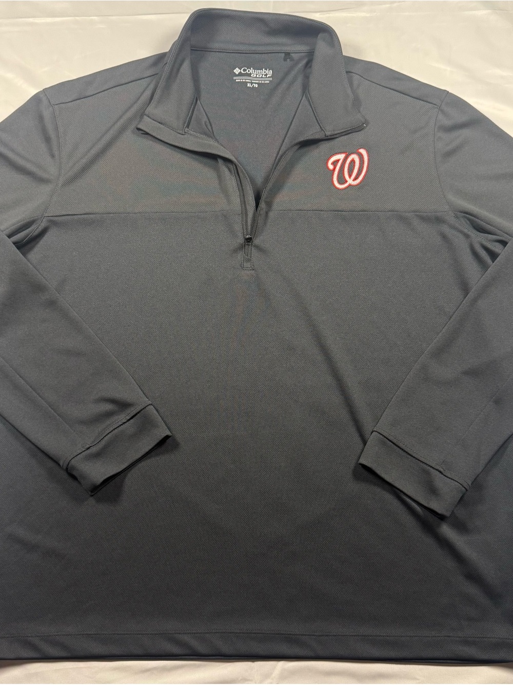 Columbia Black & Gray Washington Nationals 1/4 Zip Pullover